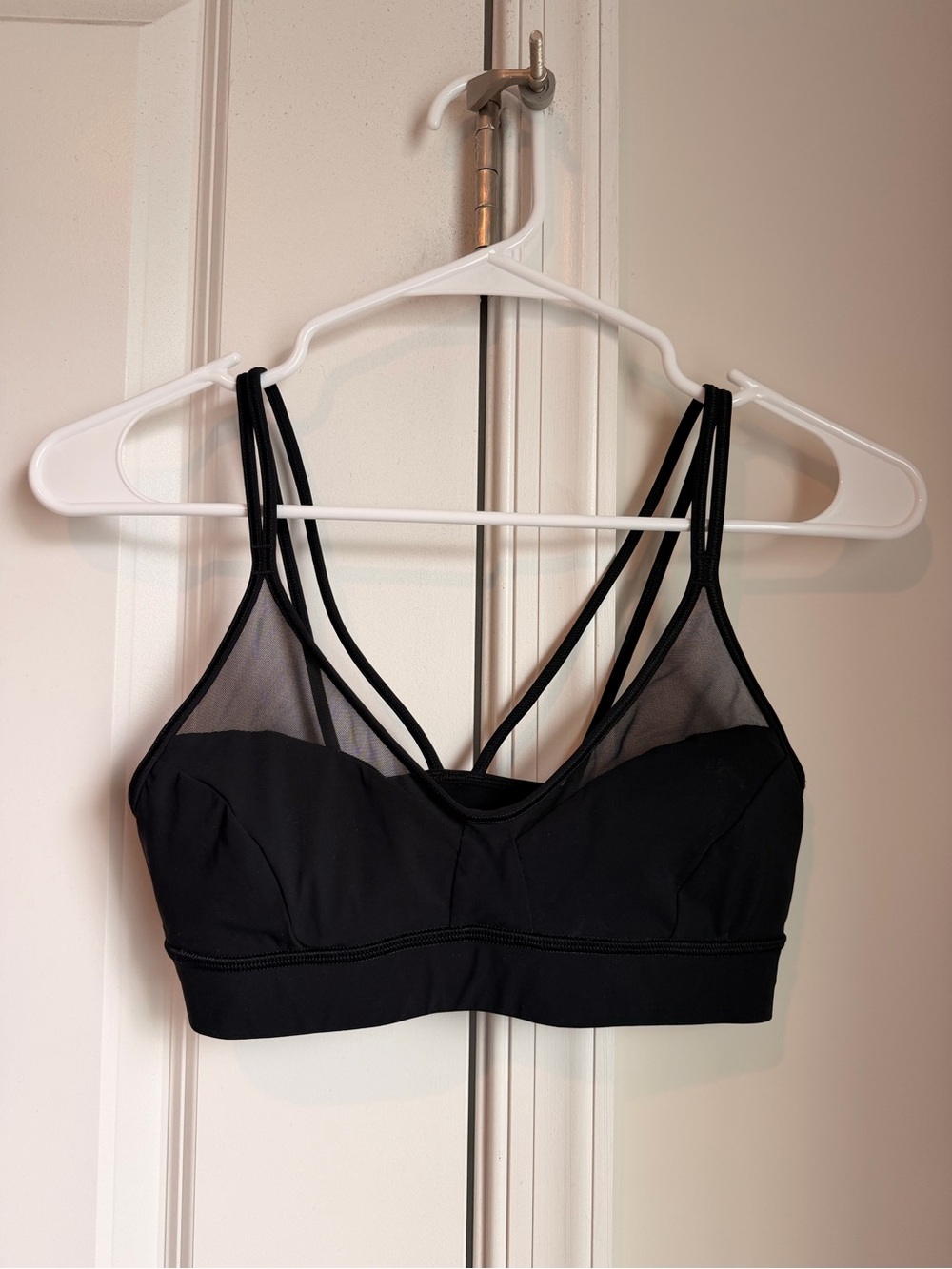 lululemon athletica Black Strappy Mesh Sports Bralette
